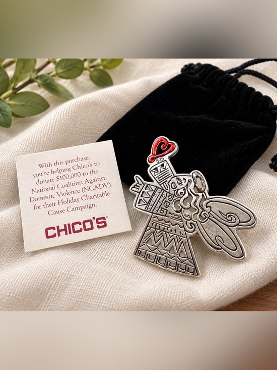 Jewelry - Chico’s Silver-Tone Angel Brooch  BN3po
